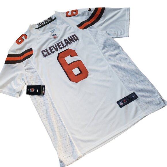 NEW!  Baker Mayfield #6 Cleveland Browns Nike Elite On-Field Jersey White Large - Picture 1 of 10
